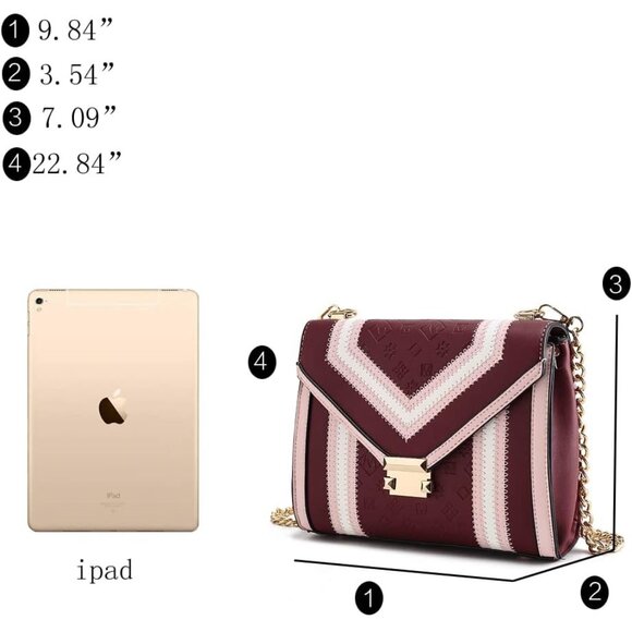 Crossbody Bag Vegan Leather Small Messenger Purse for Women Purse - Picture 5 of 7